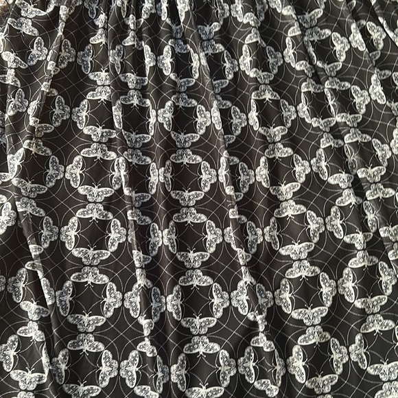 MAX STUDIO💫 Women’s Black Butterfly Printed Strapless Maxi Dress - Picture 5 of 10